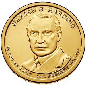2014 1-dollar - S - Warren G Harding reverse